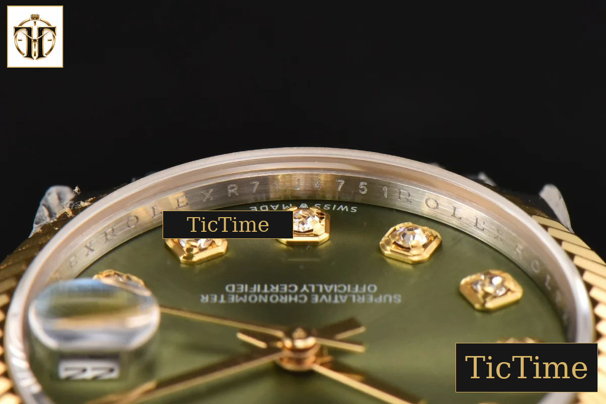 DateJust Ladies 904L 31mm WF YG/SS Green Dial Diamond Marker Jubilee Bracelet A2671 — foto 14