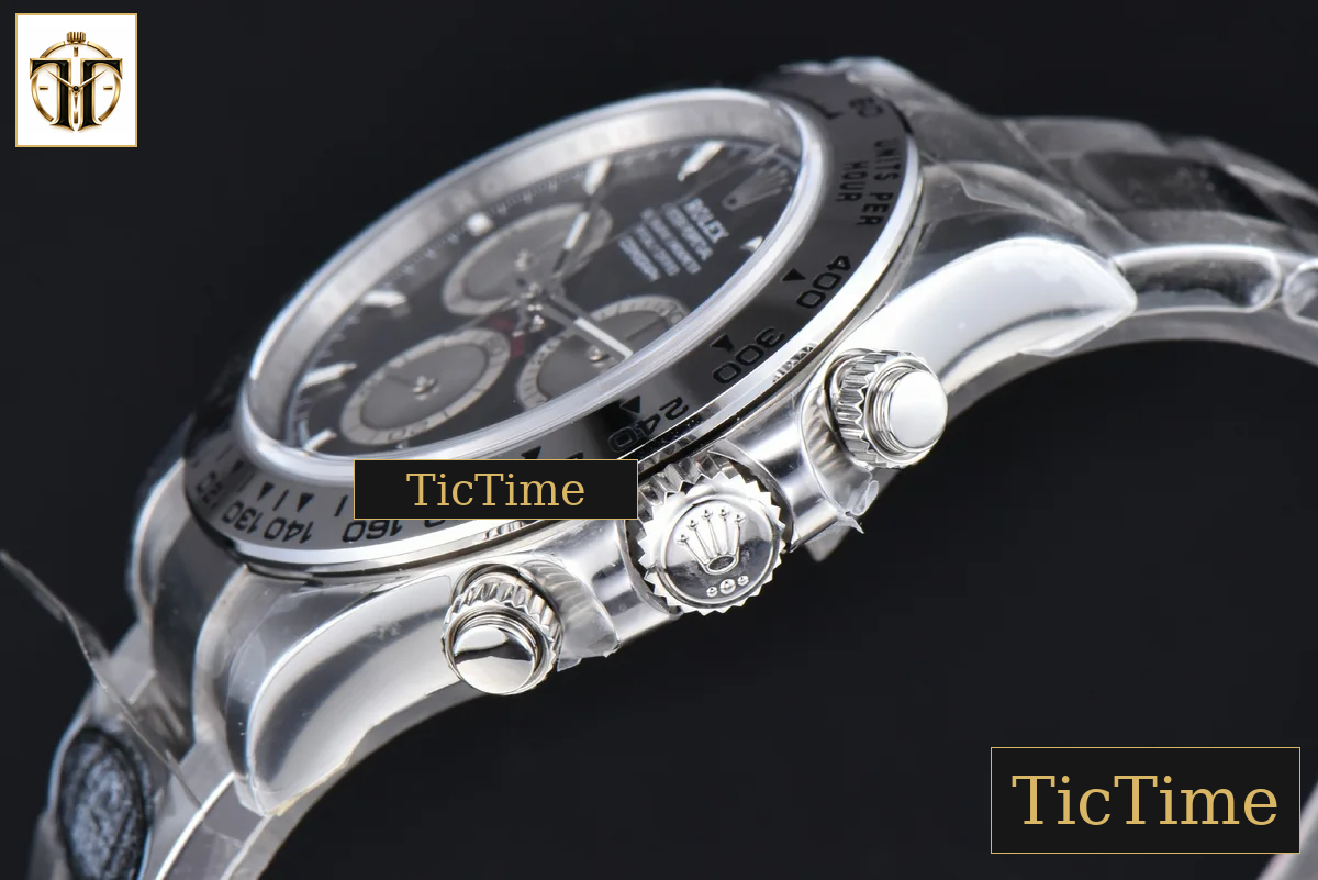 Daytona 126509 40mm Clean Factory SS Black Dial Silver Subdial SS Bracelet DD4131 — foto 15