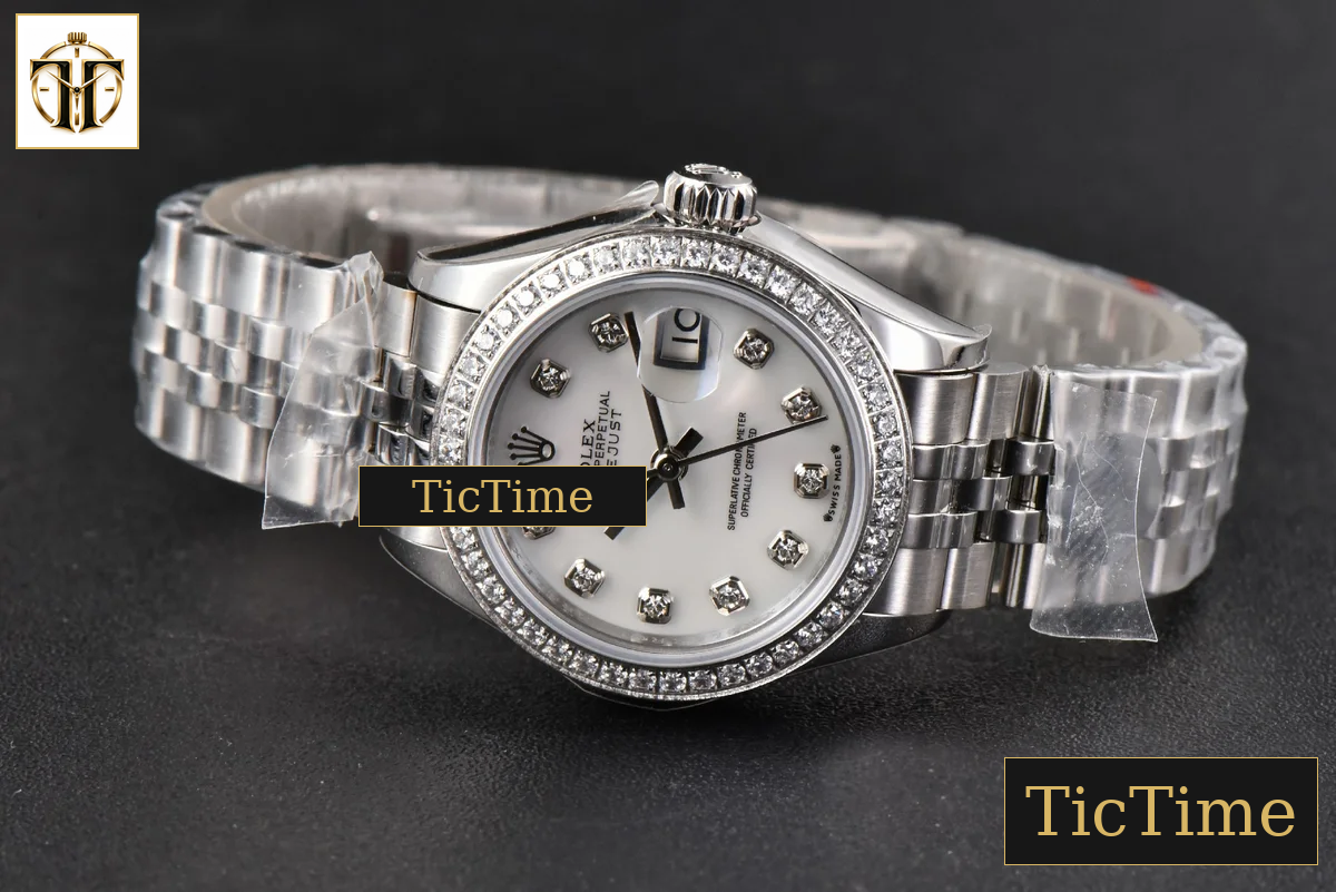DateJust Ladies 28mm WF Diamond MOP Dial Diamond Marker Jubilee Bracelet A2236 — foto 16