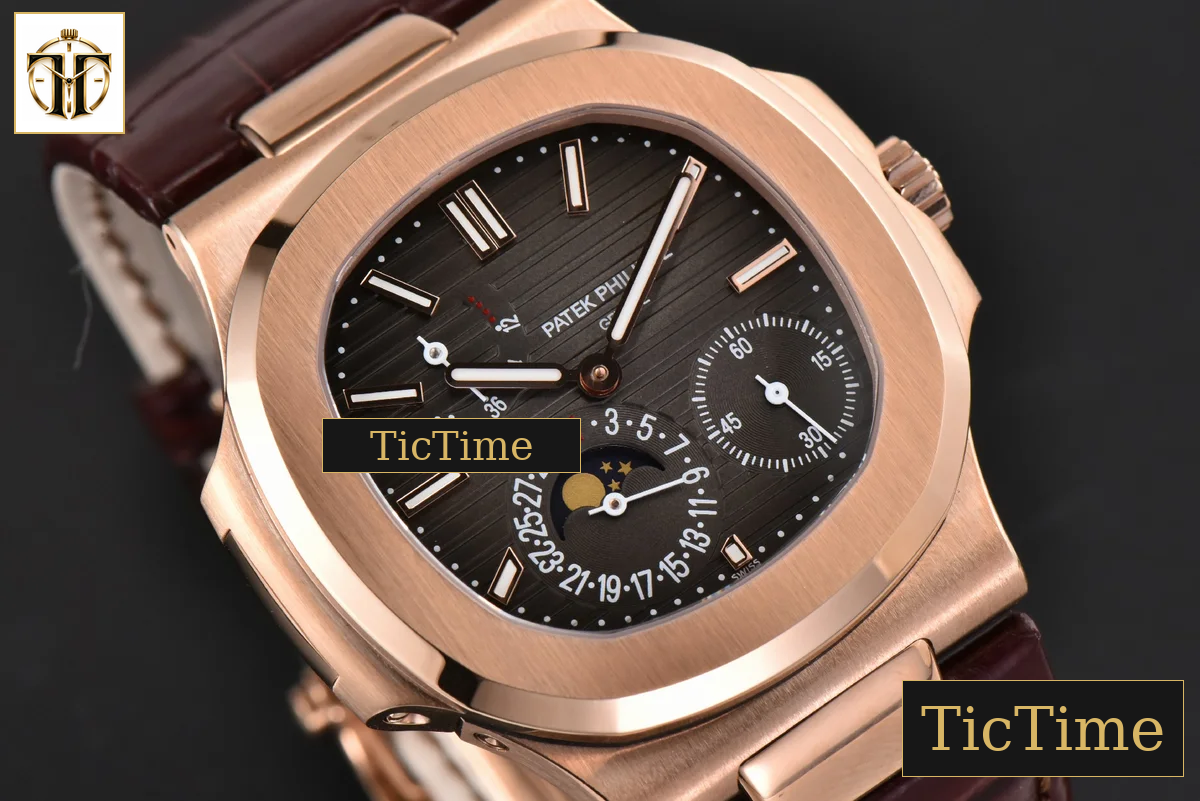 Nautilus 5712 40mm ZF RG Brown Dial Brown Leather Strap V4 A240 — foto 11