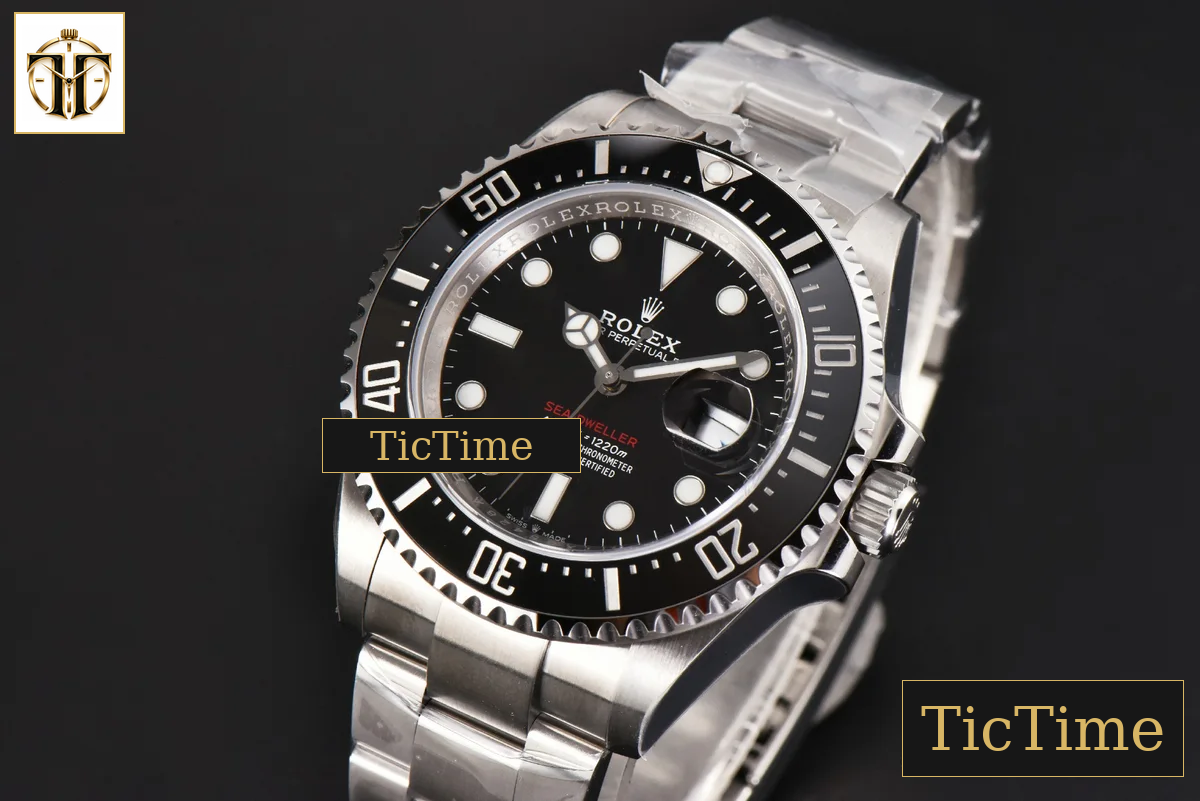 Sea-Dweller 126600 43mm VSF Black Ceramic ‘Red Text’ SS Bracelet VS3235 — foto 4