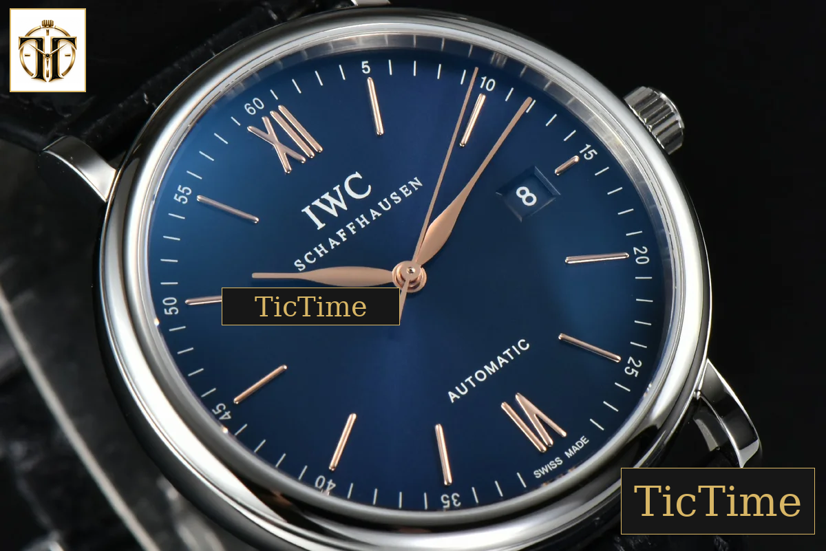 Portofino Automatic 40mm ZF Blue Dial RG Hands Black Croc Strap A9019 — foto 10