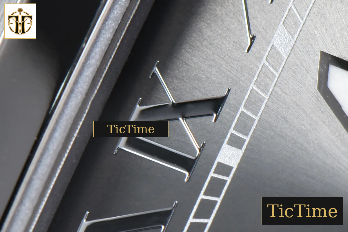 Santos de Cartier Large 40mm AF SS Grey Dial Black Leather Strap Miyota 9015 — foto 5