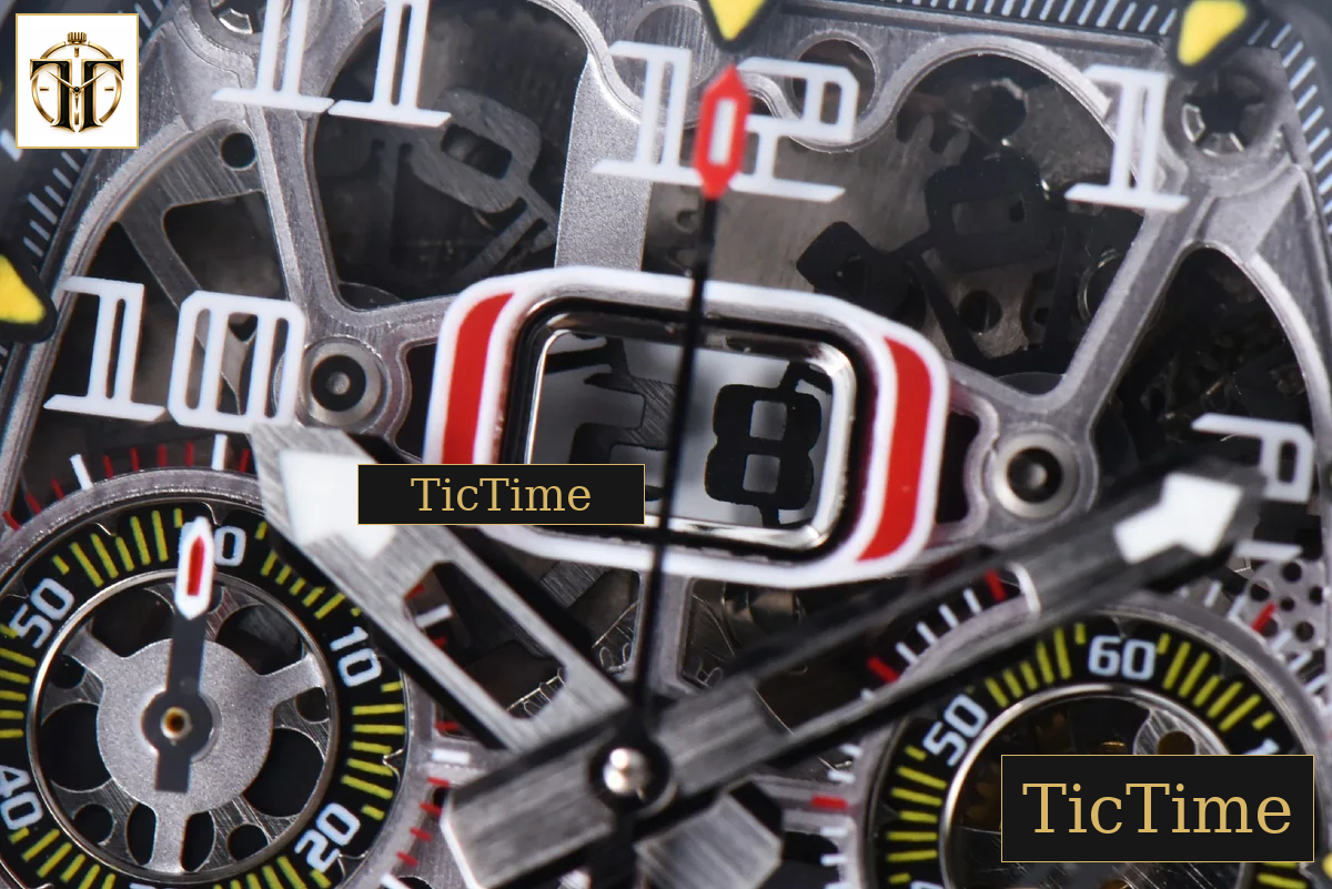NTPT Chrono RM011 KVF Skeleton Dial Blue Rubber Strap V2 A7750 — foto 6