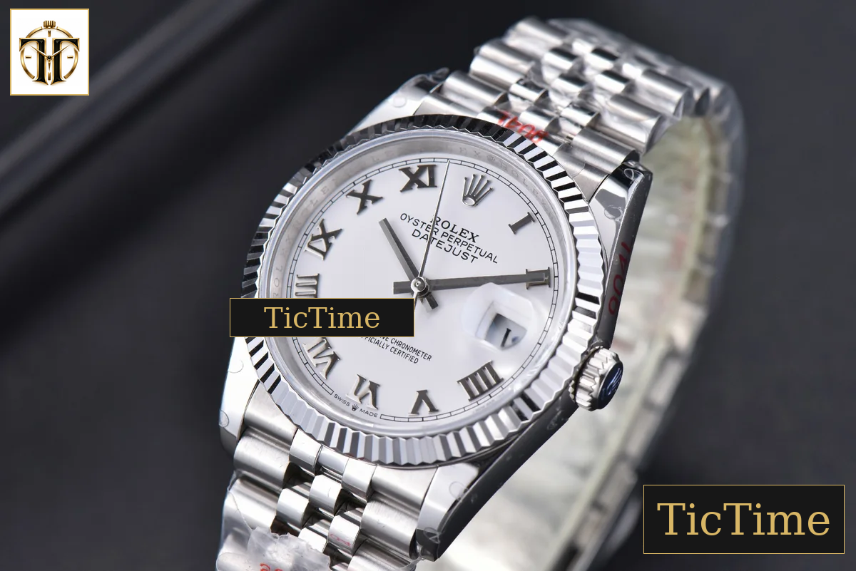 DateJust 36mm GMF SS White Dial Roma Marker Jubilee Bracelet VR3235 — foto 4