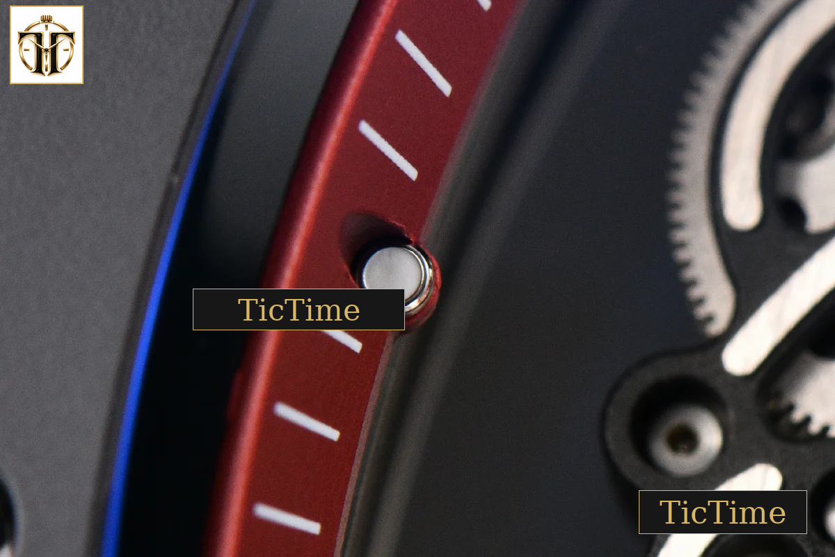RM055 42.7mm ZF Ceramic Black Bezel Red Skeleton Dial Red Crown Black Rubber Strap RMUL2 — foto 7