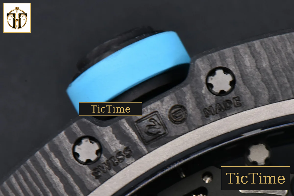 NTPT RM055 42.7mm APSF Blue Skeleton Dial Black Bezel Blue Crown Blue Rubber Strap RMUL2 — foto 18