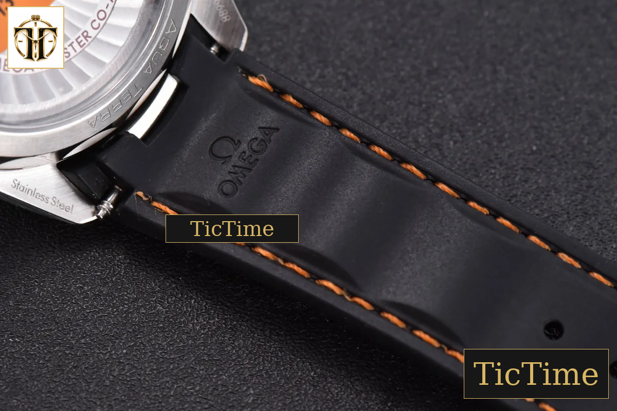 Aqua Terra 150M SeaMaster 41mm VSF White Dial Orange Hands Black Rubber Strap A8900 — foto 15