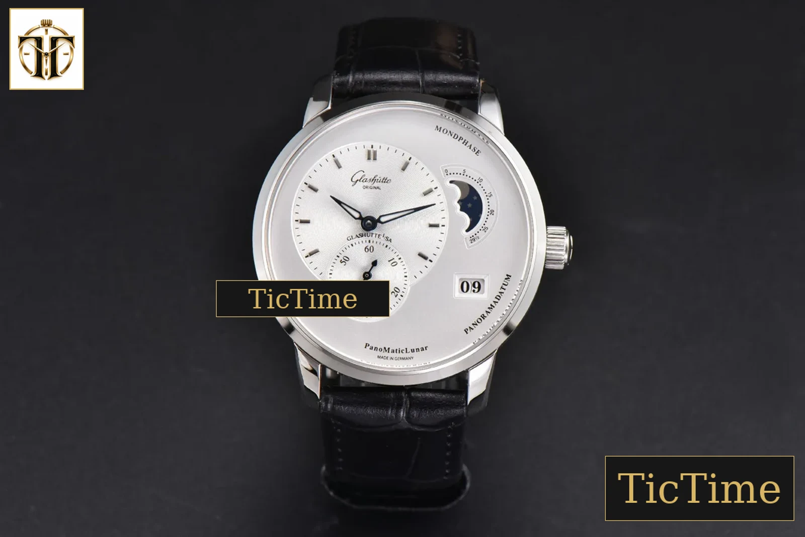 Panomatic Lunar 40mm APSF White Dial Black Leather Strap A23J — foto 3