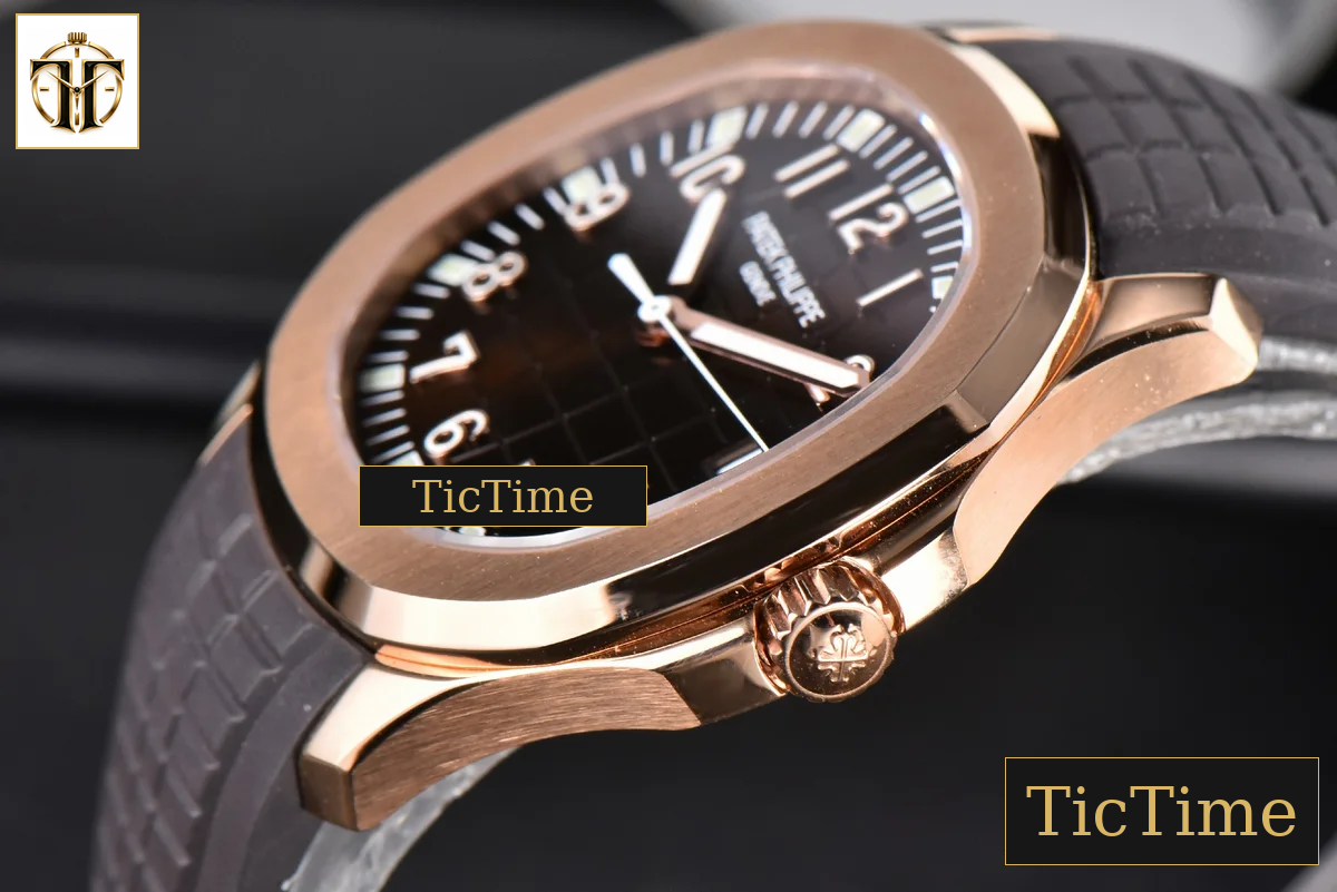 Aquanaut 5167 40mm 3KF RG Brown Dial Brown Rubber Strap V3 A330 — foto 12