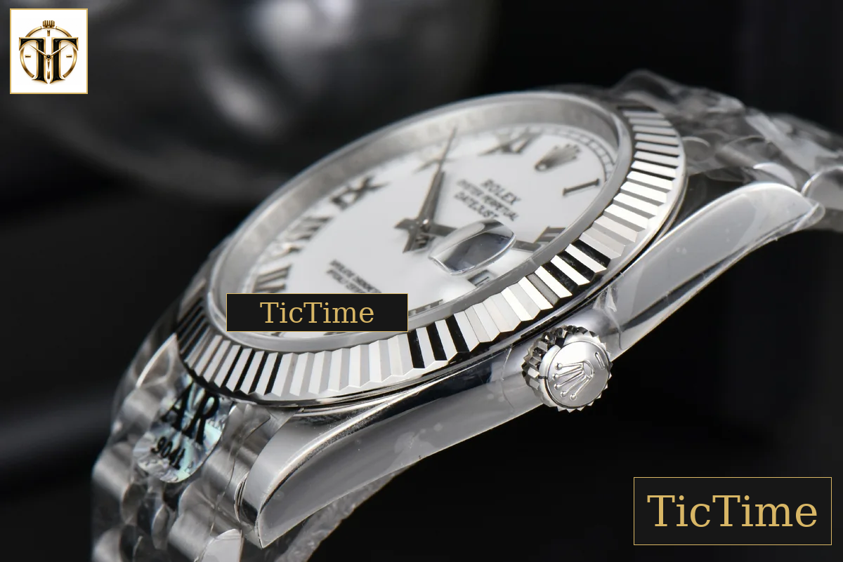 DateJust 904L Fluted Bezel 126334 41mm ARF White Dial Roma Marker Jubilee Bracelet VR3235 — foto 11