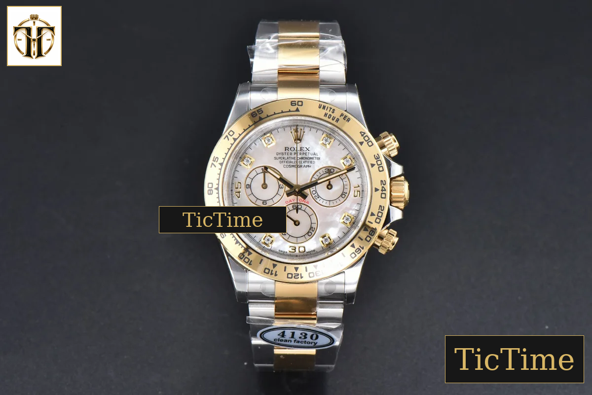 Daytona 116503 40mm Clean Factory YG/SS MOP Dial Diamond Marker YG/SS Bracelet A4130 — foto 3