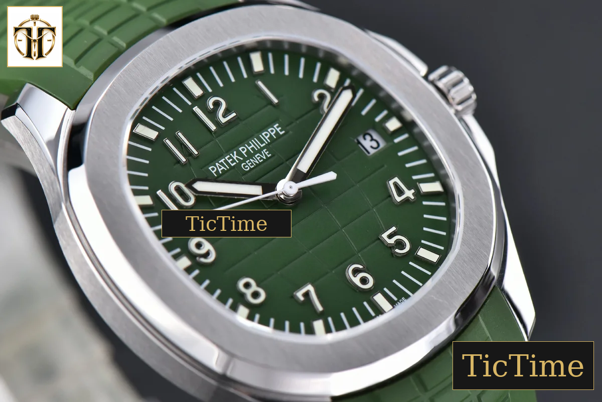 Aquanaut 5168 42mm ZF Green Dial Green Rubber Strap A324 — foto 7