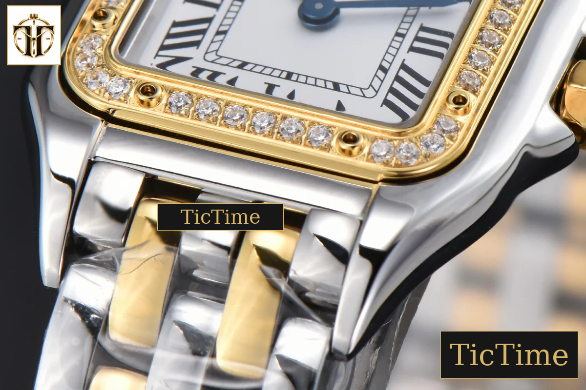 Panthère 22mm AF SS/YG Diamond Bezel White Dial SS/YG Bracelet Ronda Quartz — foto 9