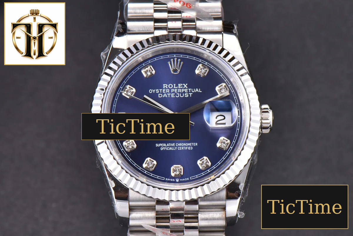 DateJust 36mm GMF SS Blue Dial Diamond Marker Jubilee Bracelet VR3235 — foto 3