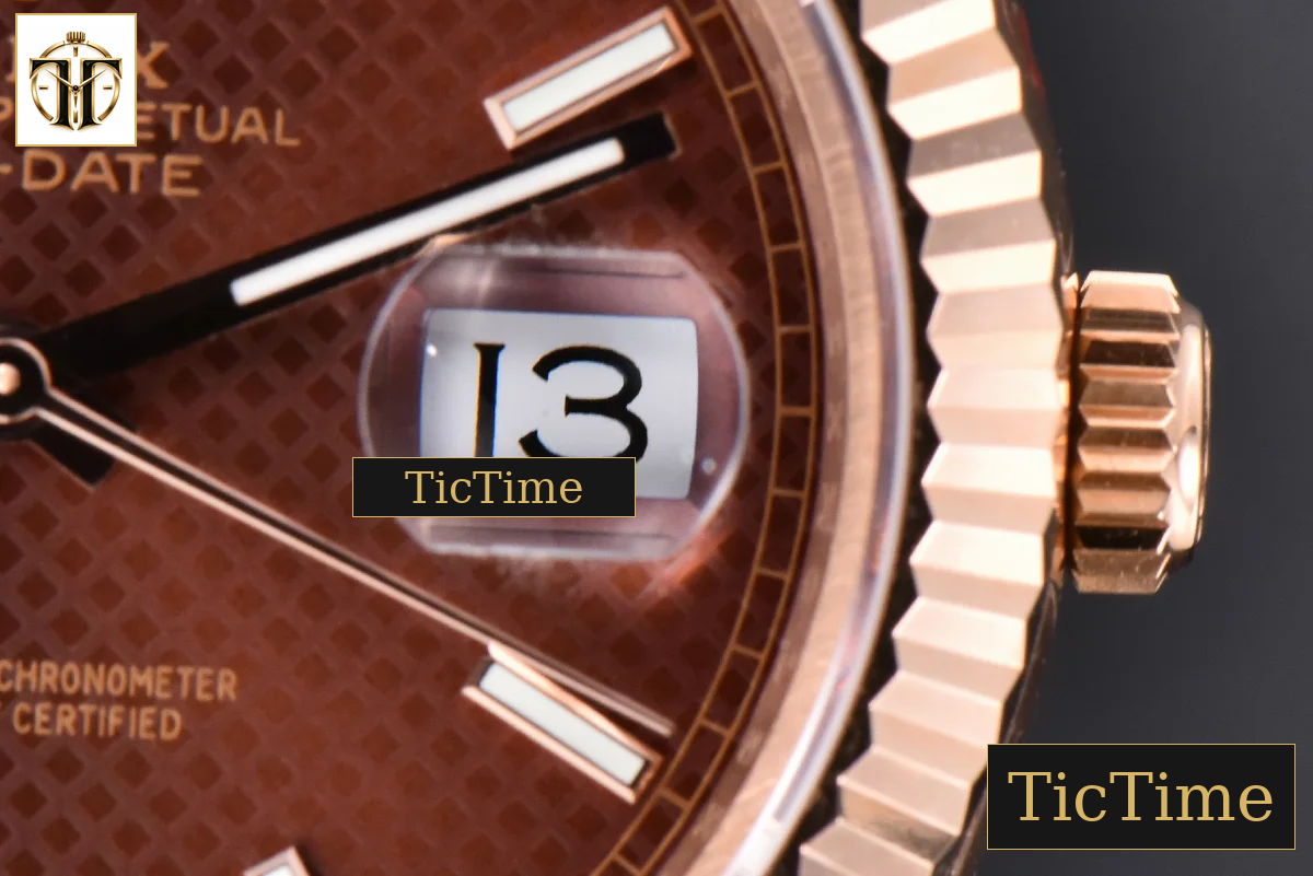 DayDate 40mm GMF RG Brown Dial Lume Marker President Bracelet A3235 — foto 10