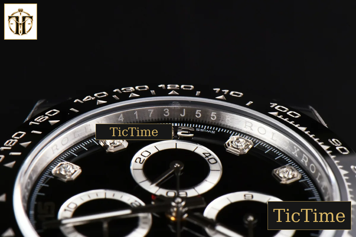 Daytona Blac Dial 116519 40mm BTF Diamond Marker Oysterflex Strap SA4130 — foto 15