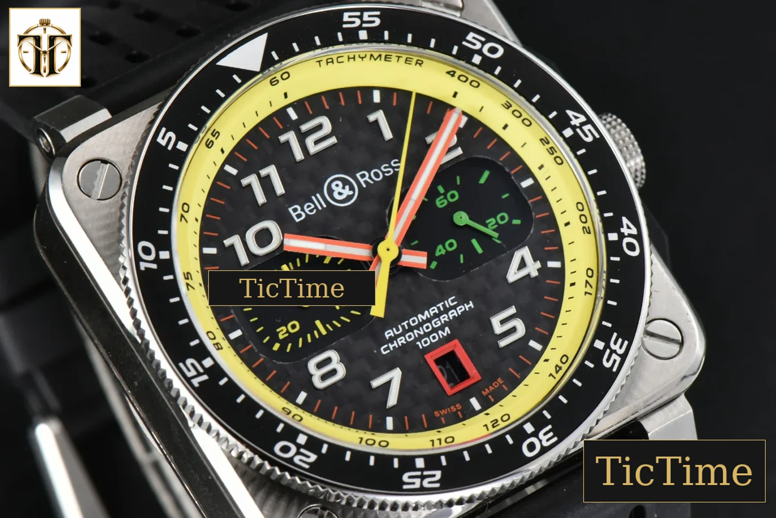 Vintage 03-94 Chronograph 42mm BRF Stainless steel Black Rubber Strap — foto 13