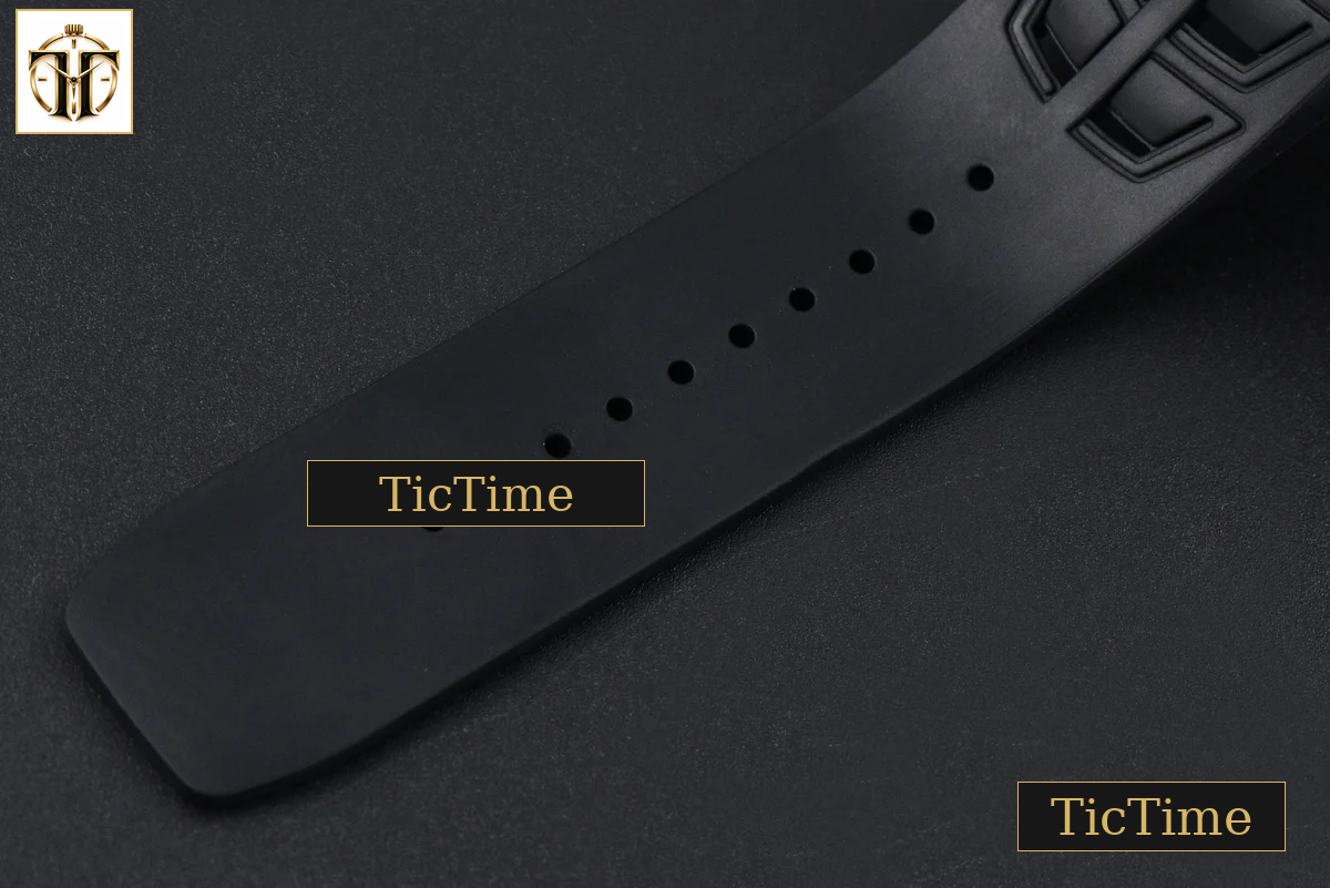 RM055 42.7mm ZF Ceramic Black Bezel White Skeleton Dial Black Crown Black Rubber Strap RMUL2 — foto 34