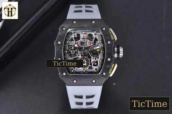Foto frontal — NTPT Chrono RM011 KVF Skeleton Dial Gray Rubber Strap V2 A7750