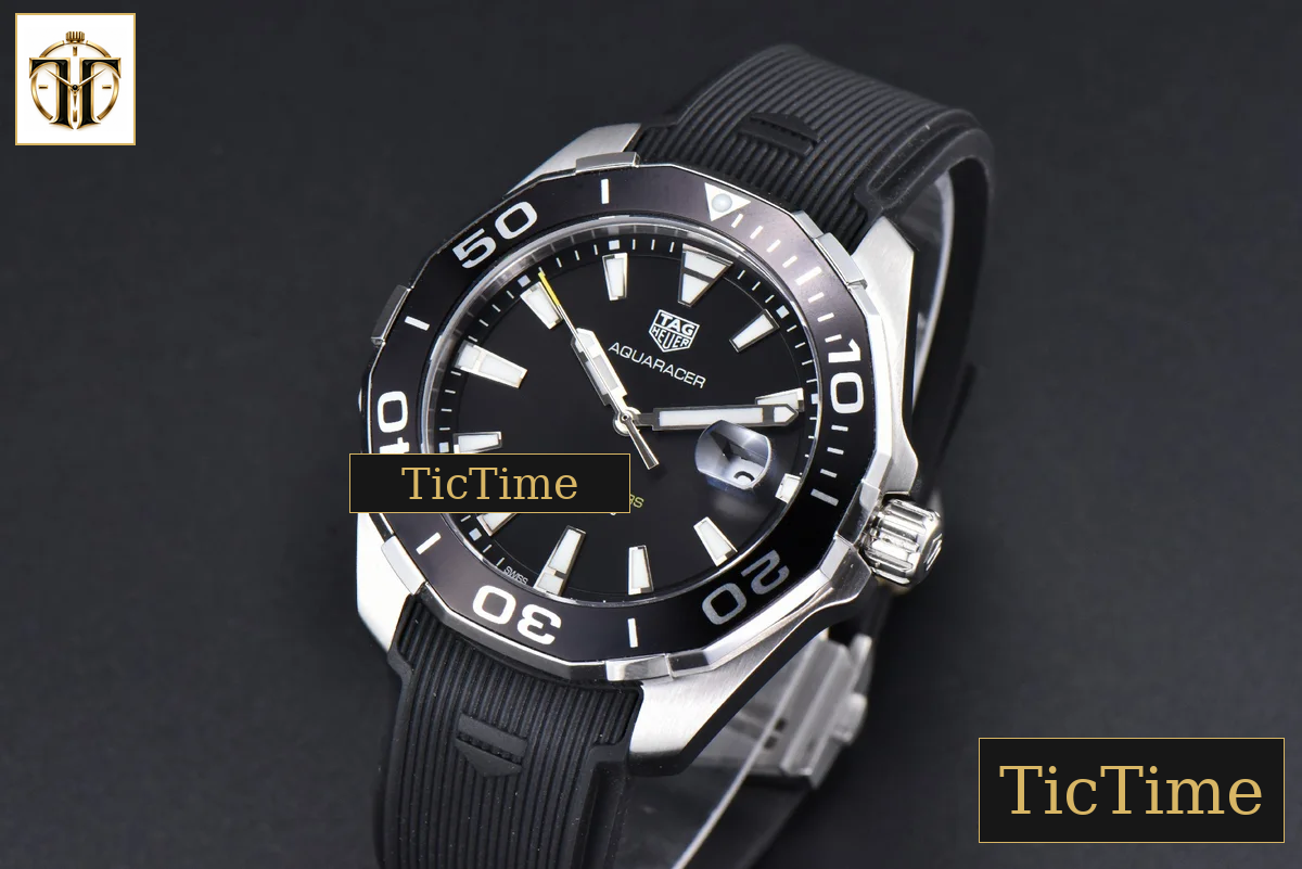 Aquaracer 300M 43mm OF Black Dial Rubber Strap Quartz — foto 4
