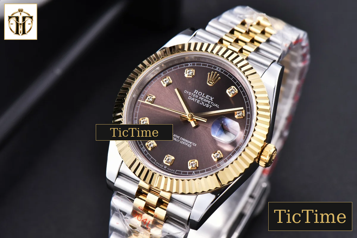 Datejust 41mm GMF YG/SS Gray Dial Diamond Marker Fluted Bezel Jubille Bracelet VR3235 — foto 5