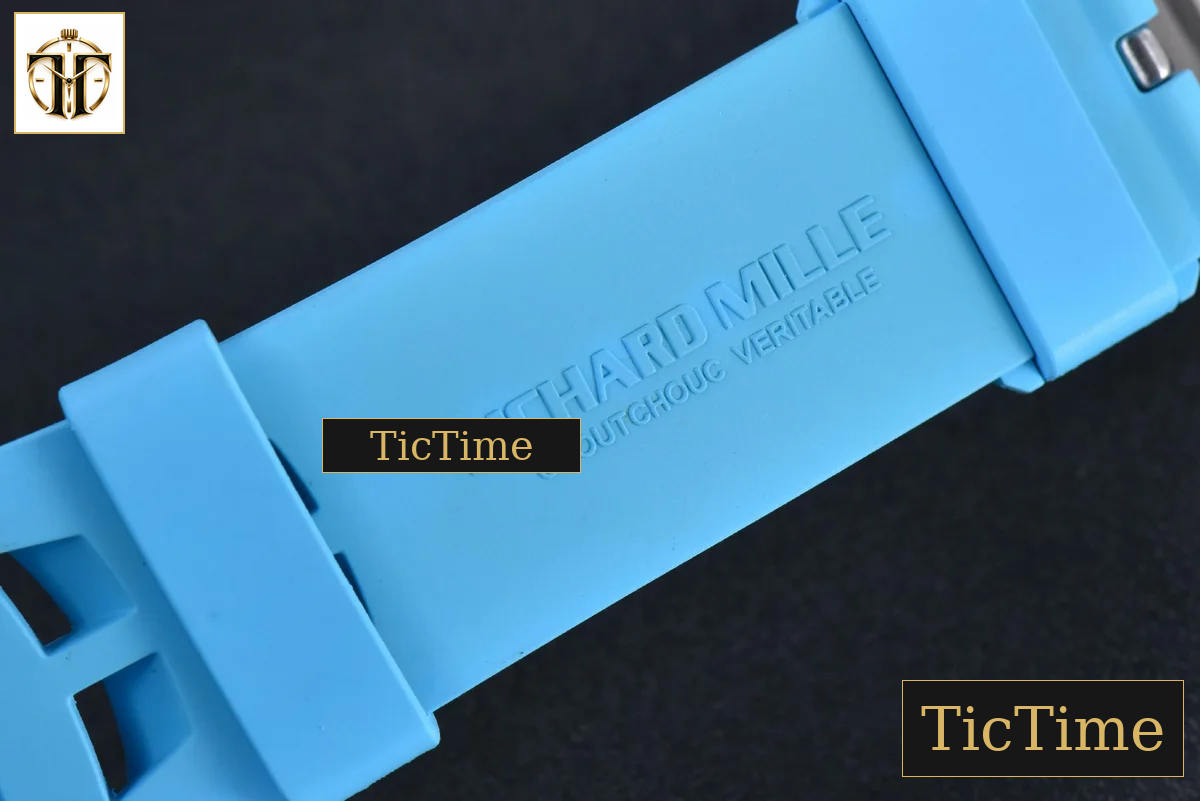 NTPT Chrono RM011 KVF Skeleton Dial Blue Rubber Strap V2 A7750 — foto 21