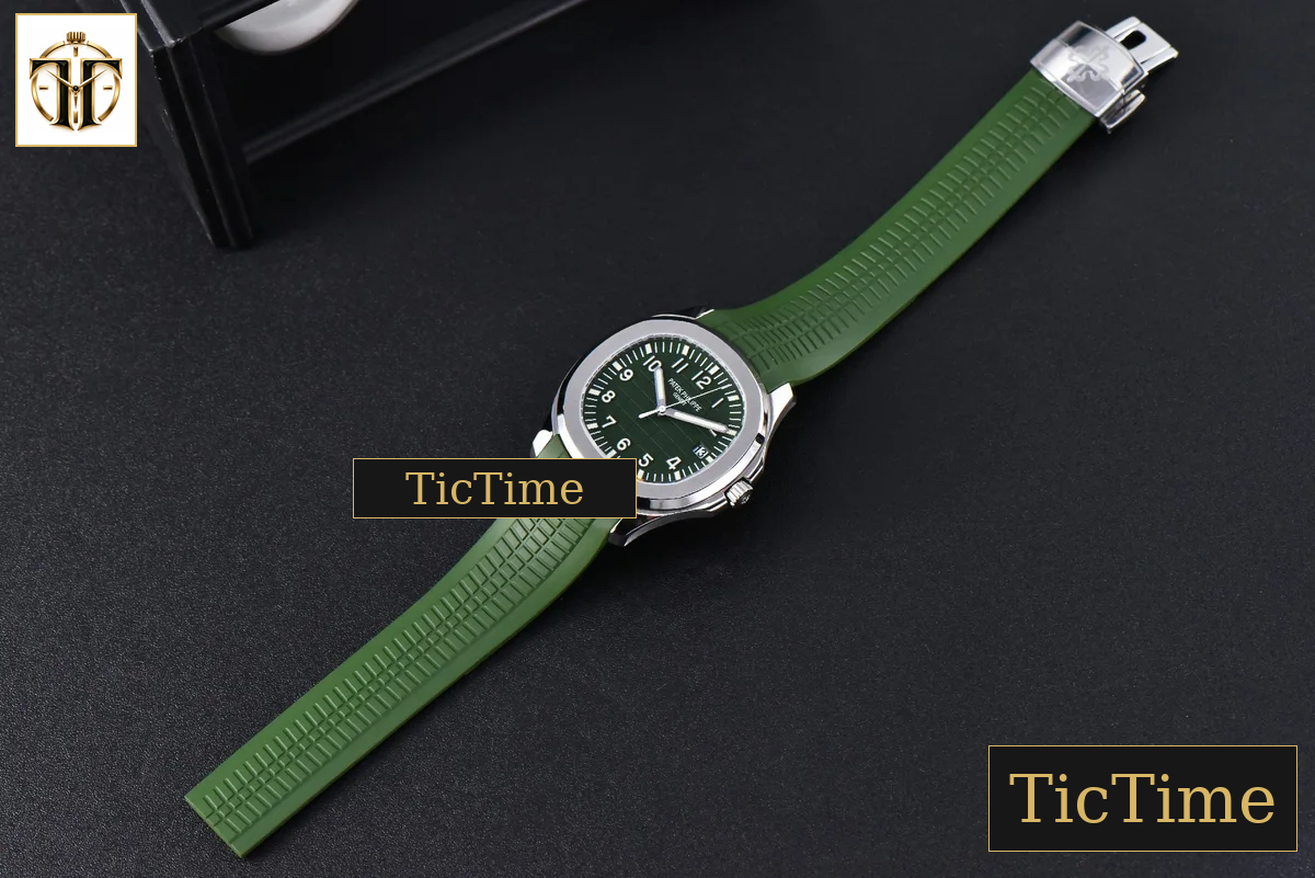Aquanaut 5168 42mm ZF Green Dial Green Rubber Strap A324 — foto 12
