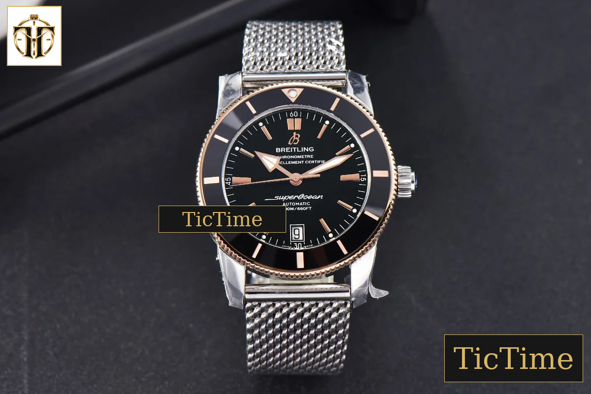 SuperOcean Heritage II 42mm GF RG Black Dial SS bracelet A2824 — foto 2