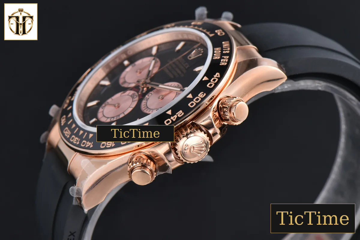 Daytona 126515 40mm BPF RG Black Bezel Black Dial RG Subdial Black Oysterflex Strap SH4131 — foto 11