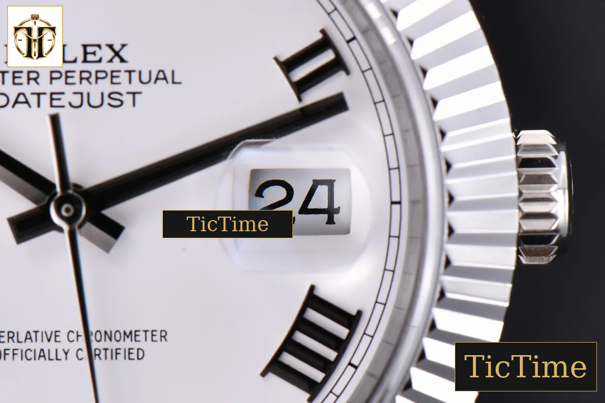 Datejust 41mm GMF SS White Dial Roma Marker Fluted Bezel Jubille Bracelet VR3235 — foto 10