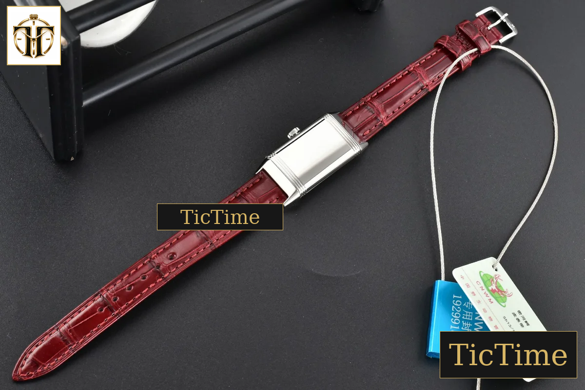 Reverso One 3288420 20mm IMF Diamond White Moissanite Red Leather Strap (wth CZ stones ) Swiss Quartz — foto 20
