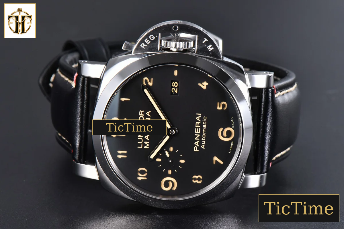 PAM910 44mm TTF Black Dial Black Leather Strap P9010 — foto 14