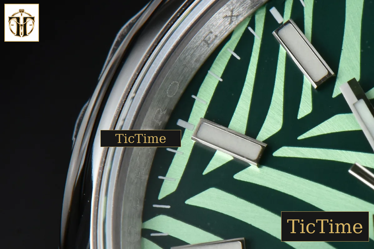 DateJust Smooth Bezel 36mm BPF Green Plam Dial Jubilee Bracelet A2824 — foto 6