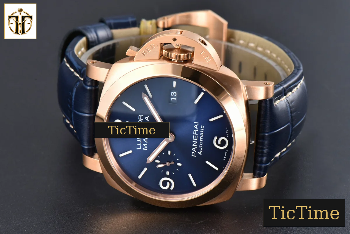 PAM1112 44mm TTF RG 44 Blue Dial Blue Leather Strap P9010 — foto 14