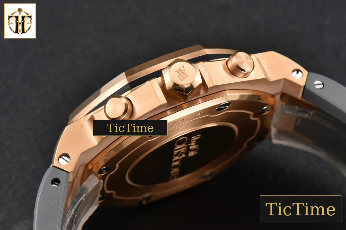 Offshore Ladies 26231ST 37mm RXWF RG Diamond White Dial Black Subdial Gray Rubber Strap Quartz — foto 14