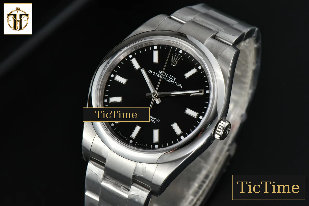Oyster Perpetual 114300 39mm BPF Black Dial SS Bracelet A2824 — foto 4