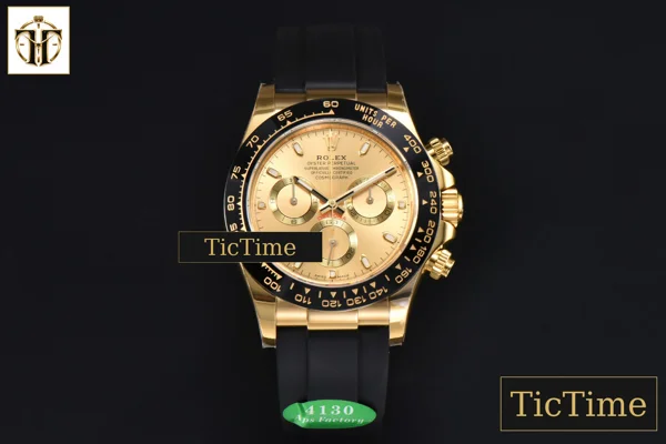 Foto frontal — Daytona 116518 40mm APSF YG YG Dial Ceramic Bezel Lume Marker Oysterflex Strap Tungsten Version SH4130