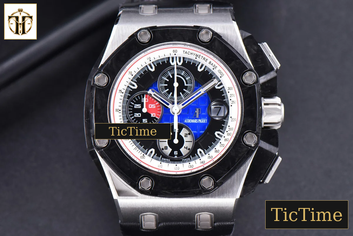Royal Oak Offshore Grand Prix Forge Carbon Parts 44mm JF Blue Dial Leather Strap V3 A3126 — foto 5