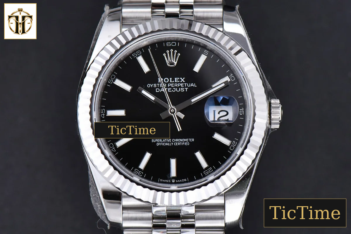 DateJust 904 126334 41mm ARF SS Black Dial Lume Markers Jubilee Bracelet VR3235 — foto 2