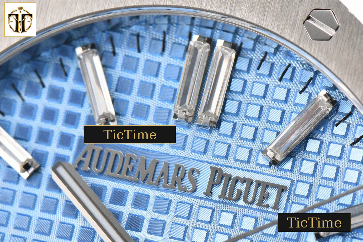 Royal Oak ’50th Anniversary’ 15510 41mm ZF Ice Blue Dial Diamond Marker SS Bracelet SA4302 — foto 8