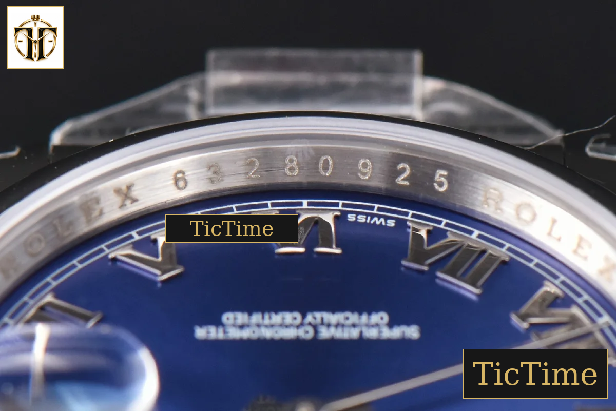 DateJust 36mm GMF SS Smooth Bezel Blue Dial Roma Marker Oyster Bracelet VR3235 — foto 11
