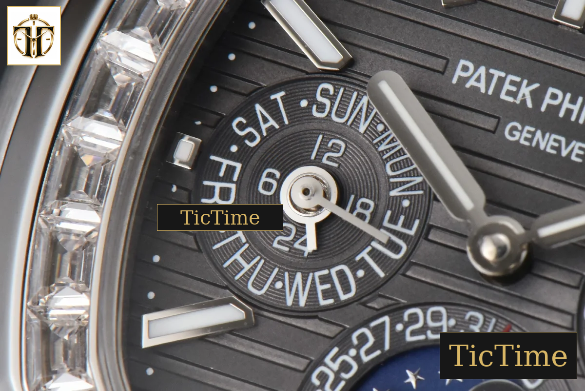 Nautilus 5740 40mm TWF Diamond Black Dial SS Bracelet A240 — foto 6