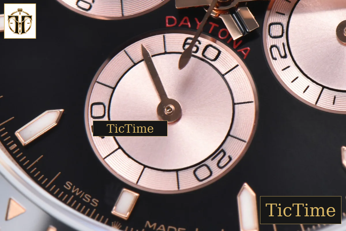 Daytona 126515 40mm BPF RG Black Bezel Black Dial RG Subdial Black Oysterflex Strap SH4131 — foto 8