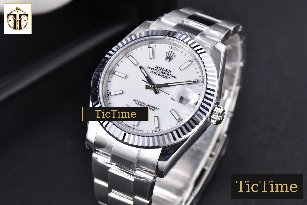 DateJust Fluted Bezel 126334 41mm VSF White Dial Oyster Bracelet VS3235 — foto 18