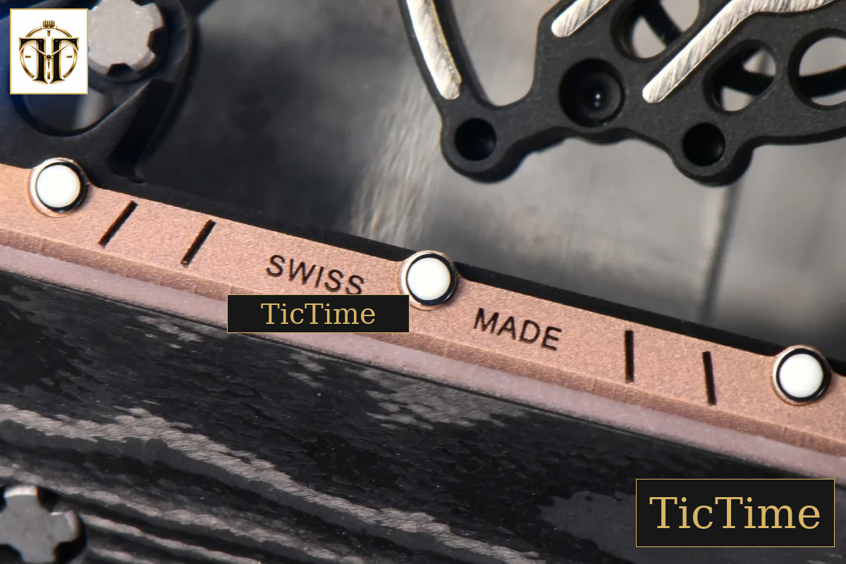 NTPT RM055 42.7mm APSF Gold Skeleton Dial Black Bezel Black Crown Black Rubber Strap RMUL2 — foto 10