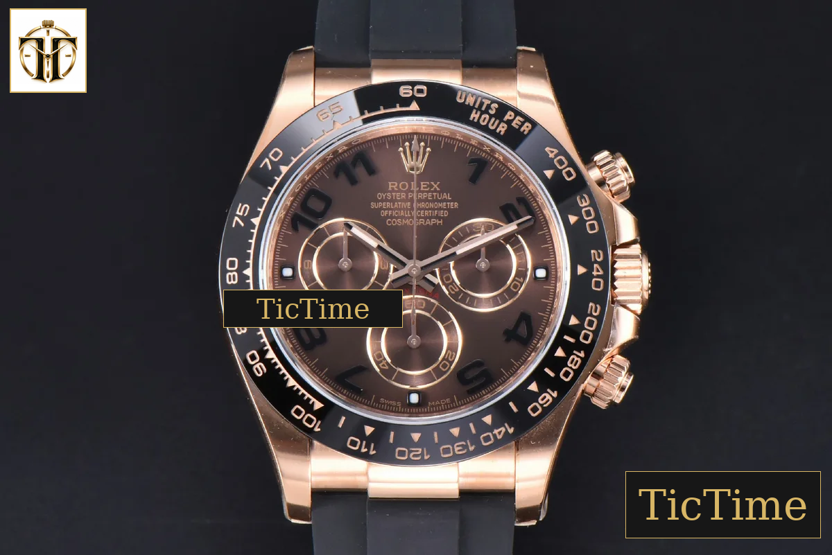 Daytona 116515 40mm Clean Factory RG Ceramic Brown Dial Digital Marker Oysterflex Strap 4130 — foto 2