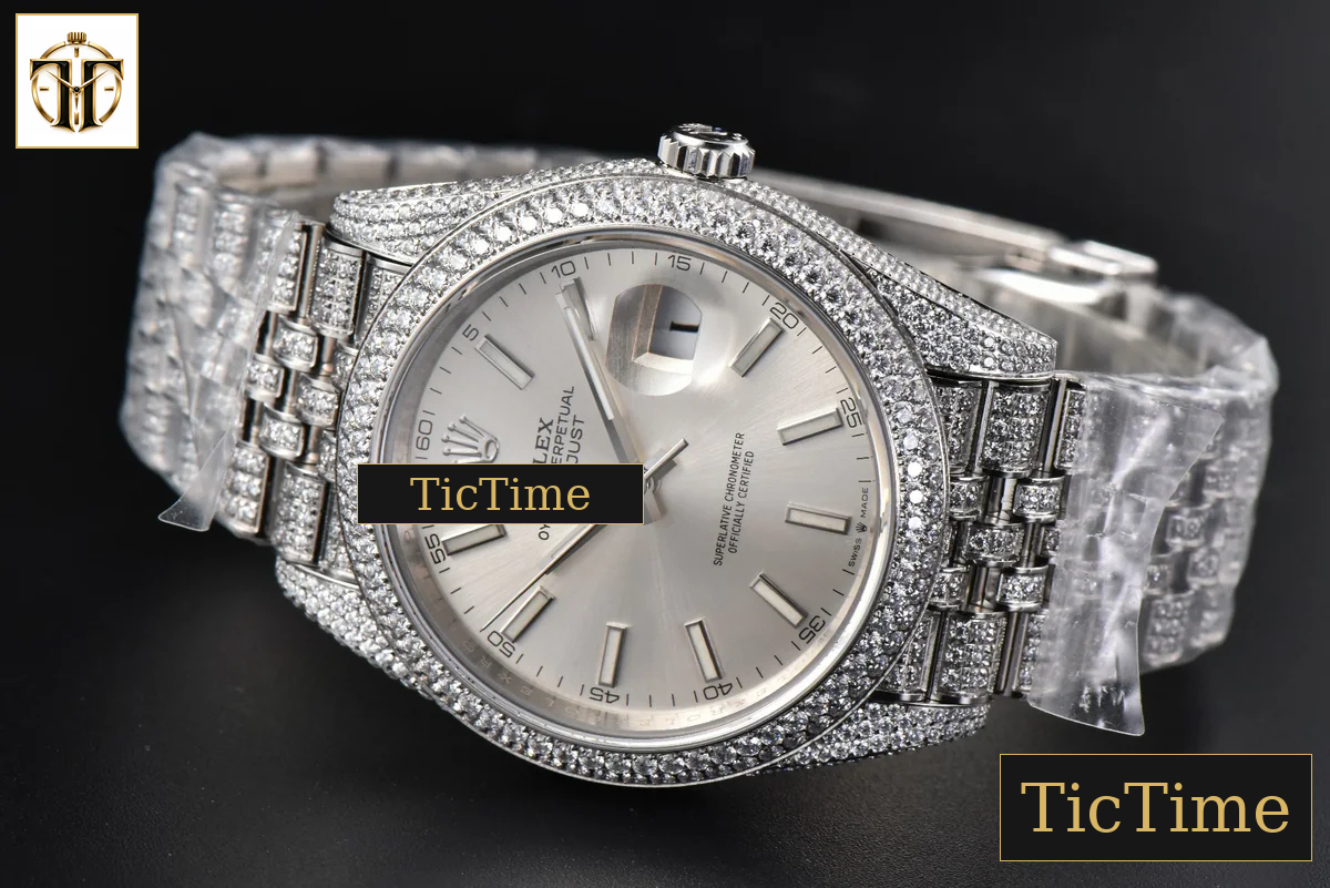 Datejust Full 41mm GMF Diamond Silver Dial Jubilee Bracelet A2824 — foto 15