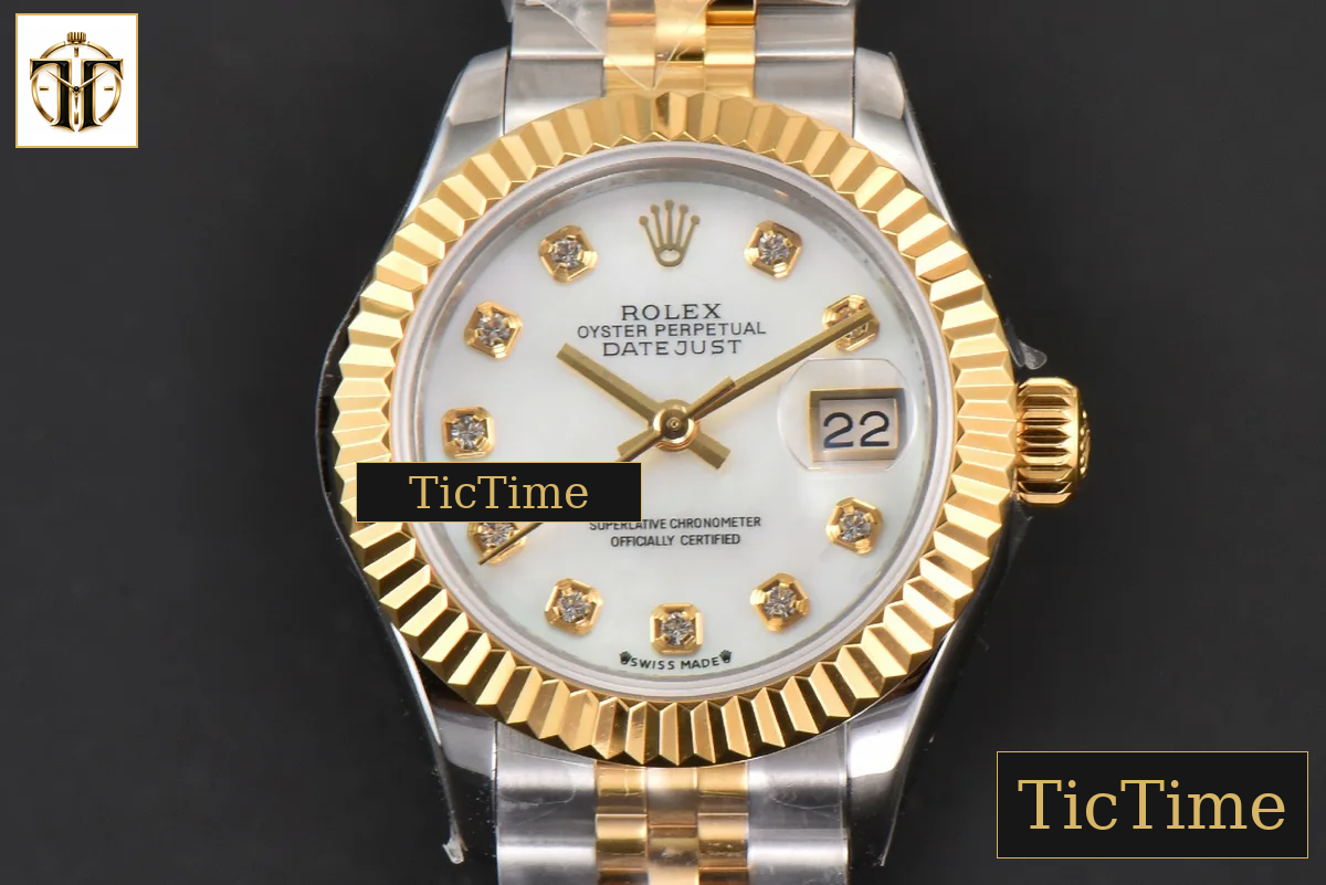 DateJust Ladies 28mm WF YG/SS MOP Dial Diamond Marker Jubilee Bracelet A2236 — foto 2