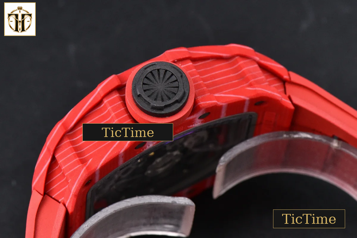 RM035-02 APSF Red NTPT Red Rubber Strap V2 (Free Sprung) RMAL1 — foto 16